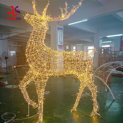 ไฟคริสต์มาสกวางเรนเดียร์เคลื่อนไหว 3 มิติ