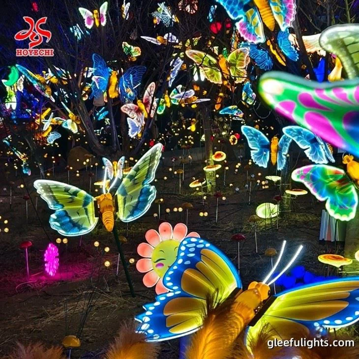 HOYECHI Illuminated Dynamic Vivid Insect Bee And Honeycomb 3D Motif Light For Scenic Area Lighting