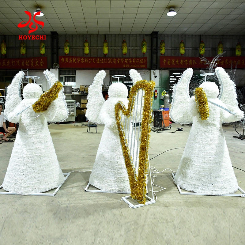 Hoyechi Weatherproof 1.8m นางฟ้ารูปคริสต์มาสตกแต่งสำหรับการตกแต่งสวนเชิงพาณิชย์